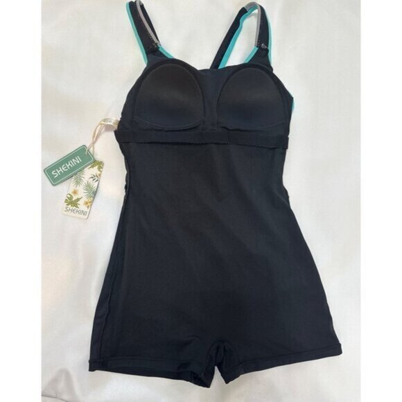 SHEKINI Womens Teens Girls Boyleg One Piece Full Coverage Swimsuit, NWT, SZ XS - Picture 8 of 10